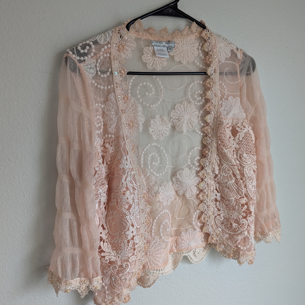 Beaded lacey cardigan